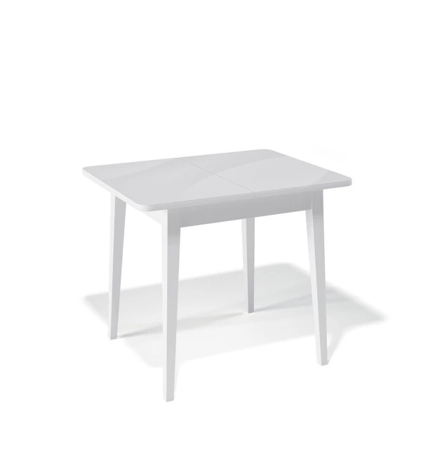 Стол KENNER 900 М белый/стекло белое сатин