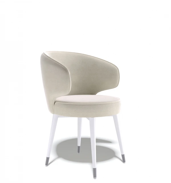 Стул Kenner 180KK белый/бежевый велюр